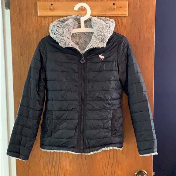abercrombie and fitch reversible puffer 